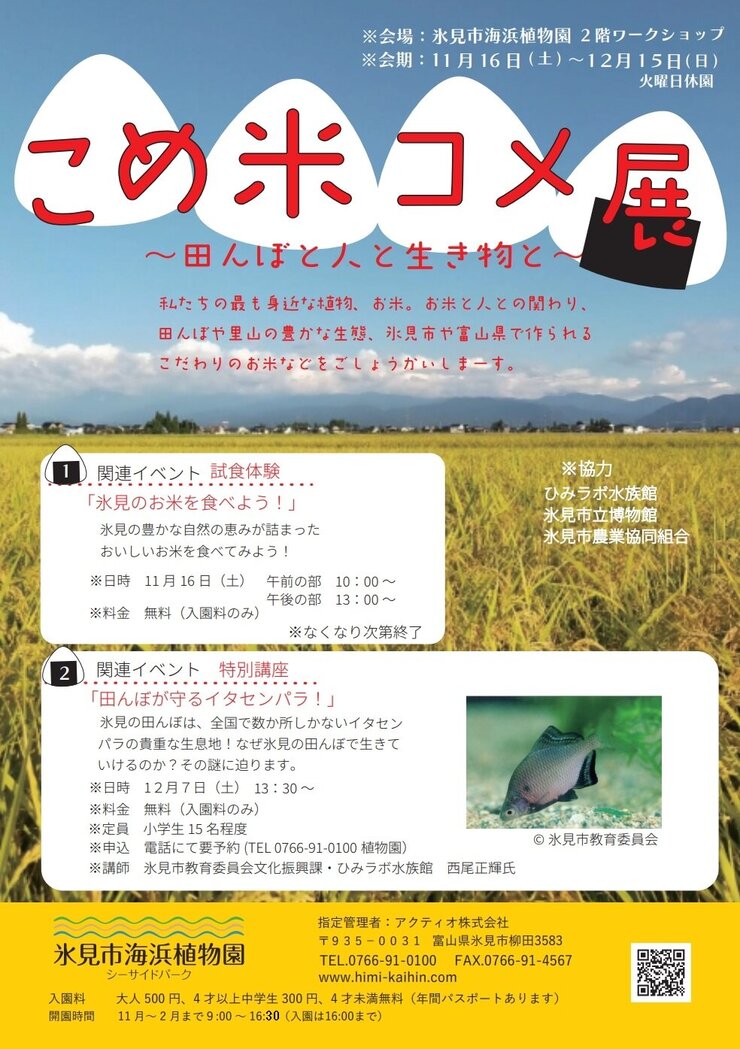 【企画展示】こめ米コメ展　～田んぼと人と生き物と～